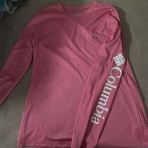 Columbia pink fishing shirt